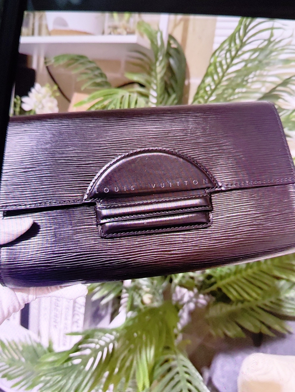 Vintage Louis Vuitton Chaillot Black Textured Epi Leather Clutch Pouch Purse VGV